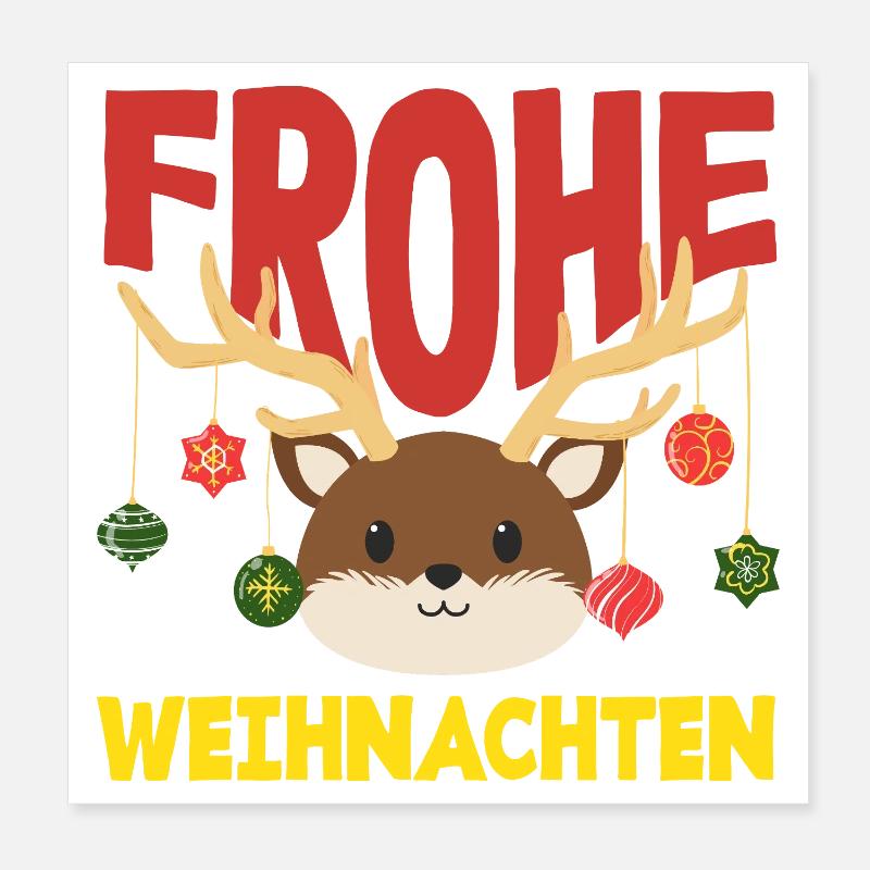 Corgi Joyeux Noël avec chapeau de Père Noël Poster 20 x 20 cm