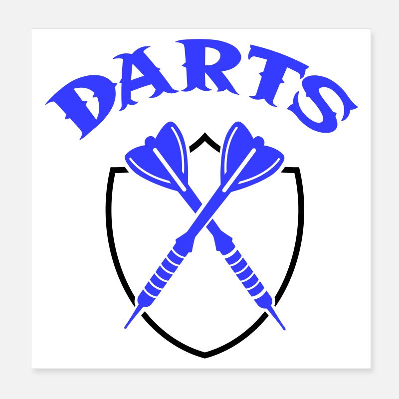  Darts Pfeile Poster 20x20 cm