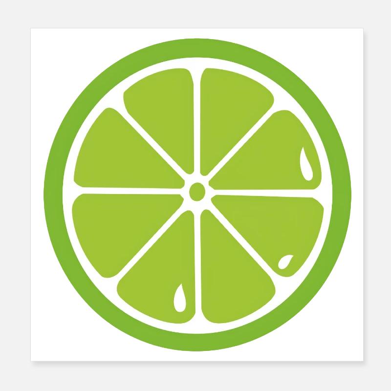 Limette Lime Poster 20x20 cm