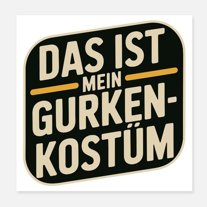 Concombre C’est mon concombre Costume Carnaval Carnaval Poster 20 x 20 cm