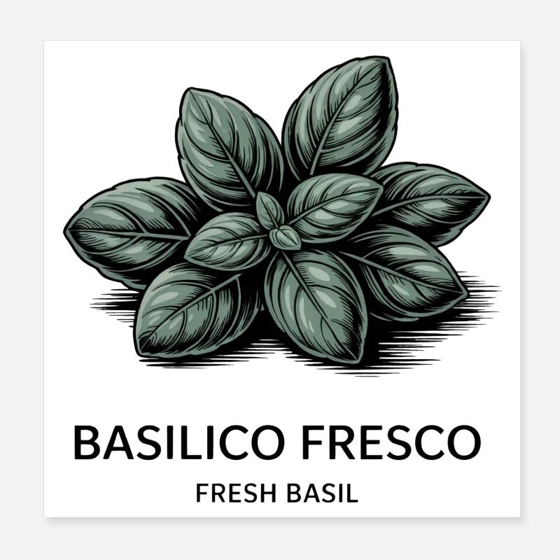 Fresque basilicale – basilic Poster 20 x 20 cm
