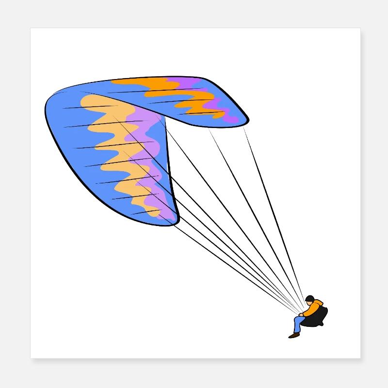 Parapente Poster 20 x 20 cm