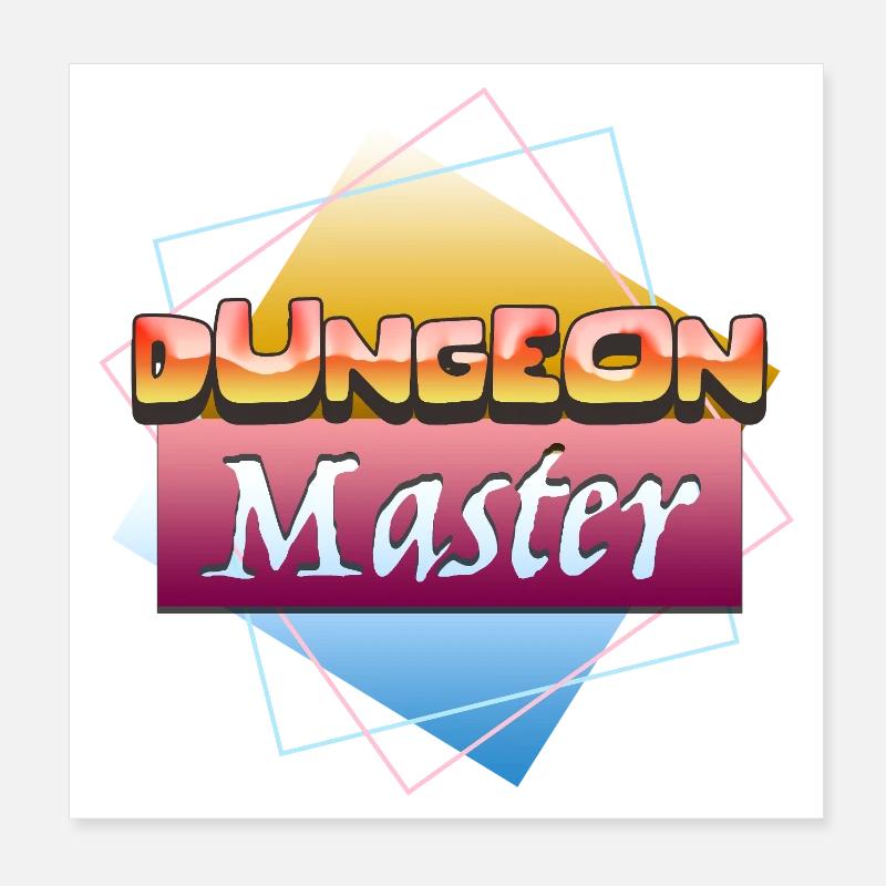 Retro Dungeon Masters Game Design Master Poster 8" x 8" (20x20 cm)