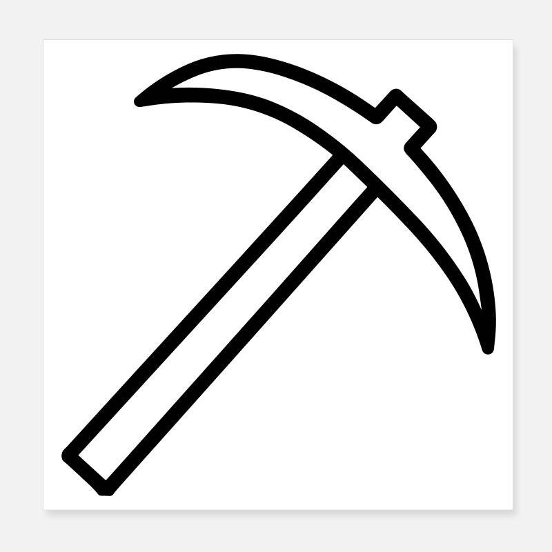 Eispickel Poster 20x20 cm