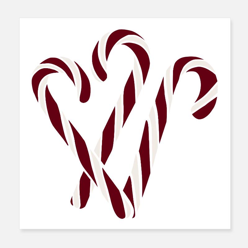Candy canes Poster 8" x 8" (20x20 cm)
