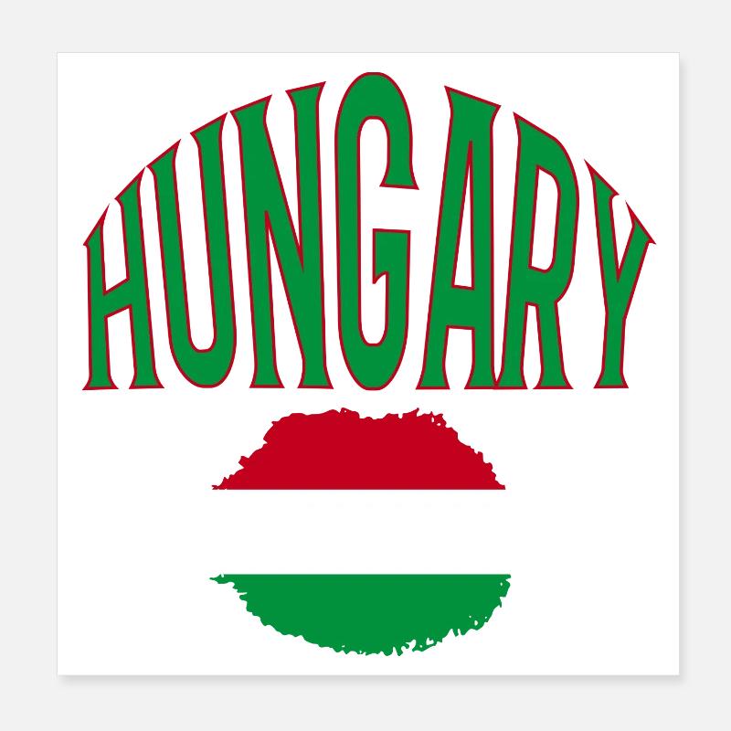 Hungary - Poster 20x20 cm - Weiß