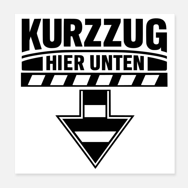 kurzzug u bahn s bahn witzig lustiger pimmel witz Poster 20x20 cm
