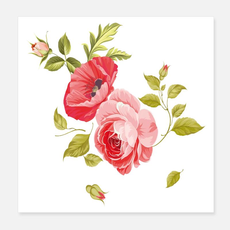 Rose bouquet Poster 8" x 8" (20x20 cm)