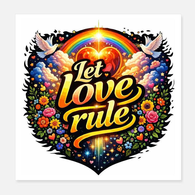 Lass die Liebe herrschen Poster 20x20 cm
