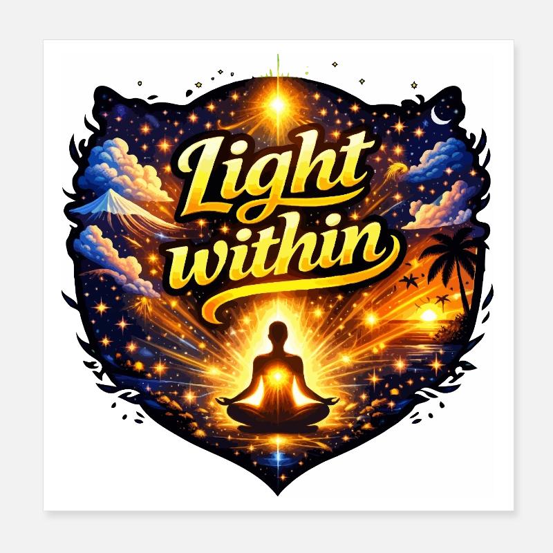 Lys indeni Poster 20x20 cm