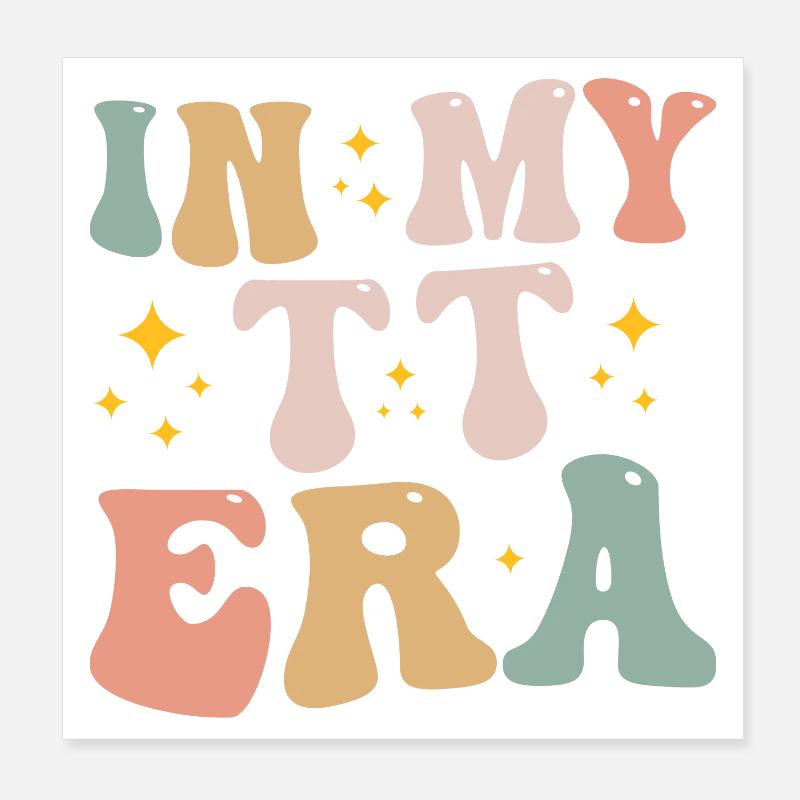 Ma Nouvelle Ère de Super Mamie, tata Poster 8" x 8" (20x20 cm)