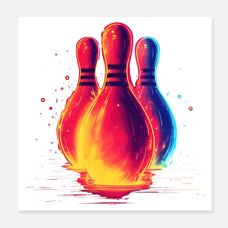 Bowling rétro Poster 20 x 20 cm
