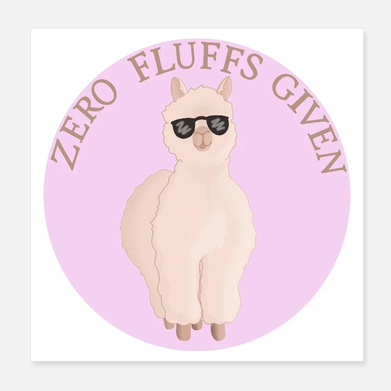 Fluffy alpaca Poster 8" x 8" (20x20 cm)