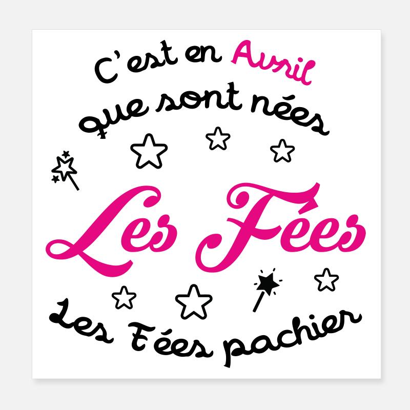 April-Geburtstag – Die Feen scheißen nicht! Poster 20x20 cm