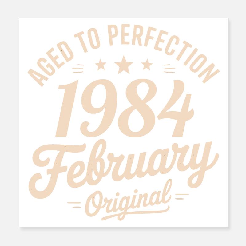 Février 1984 - February 1984 Poster 20 x 20 cm
