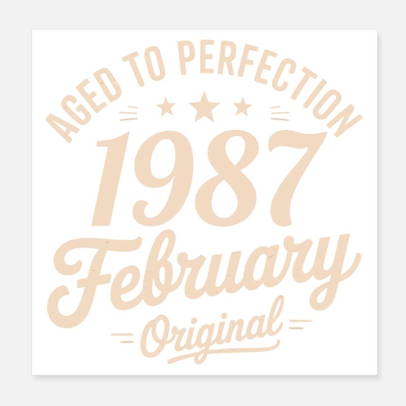 Février 1987 - February 1987 Poster 20 x 20 cm