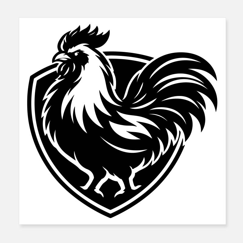 Coq Coq Poster 20 x 20 cm
