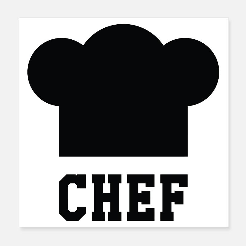 Toque Chef - Cuisine - Cuisinier Poster 20 x 20 cm