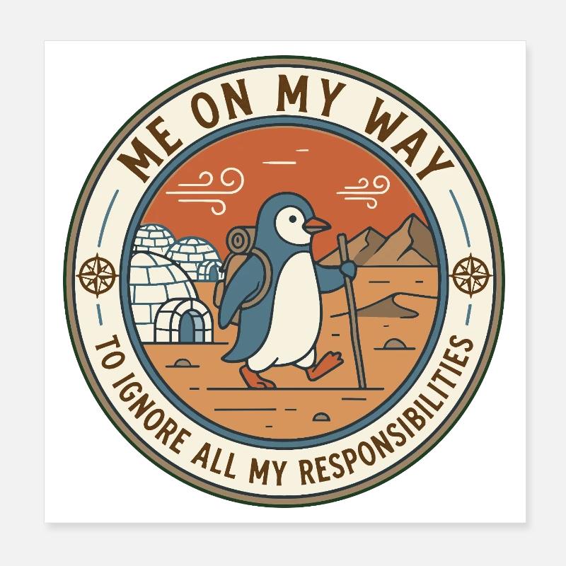 En chemin : Ignorer les devoirs Poster 20 x 20 cm