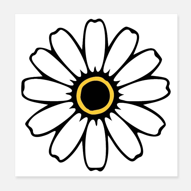 Fleurs blanches Fleurs blanches Fleurs blanches Fleurs sauvages Herbes Poster 20 x 20 cm
