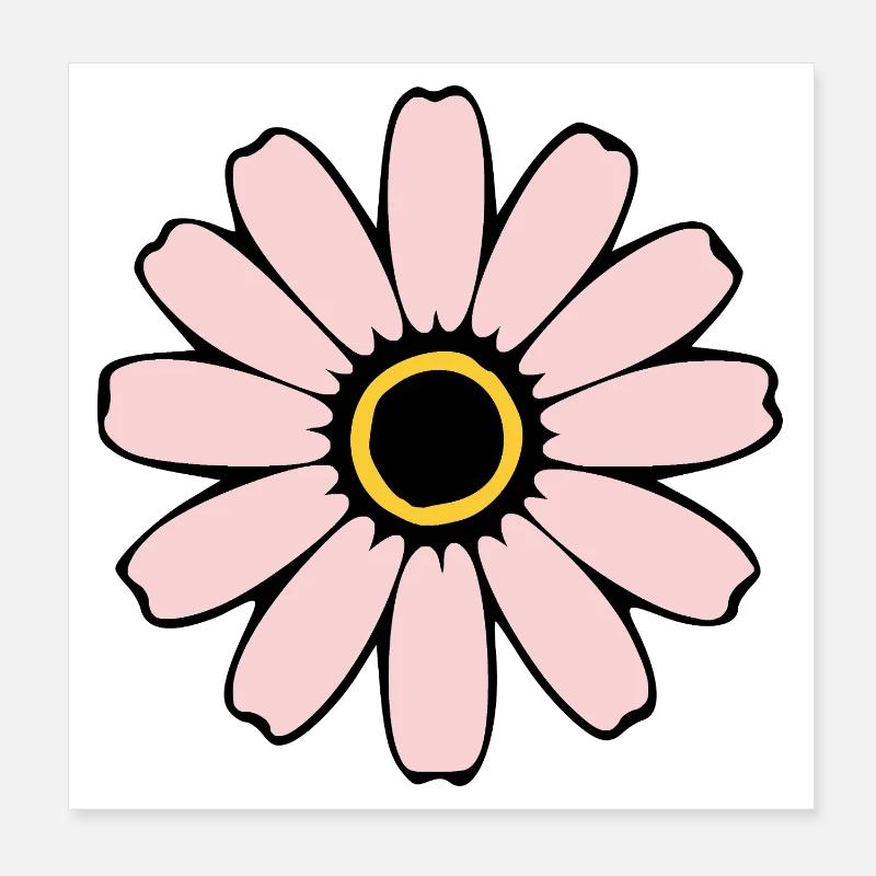 Fleurs rose pastel fleurs fleur pastel pastel Poster 20 x 20 cm