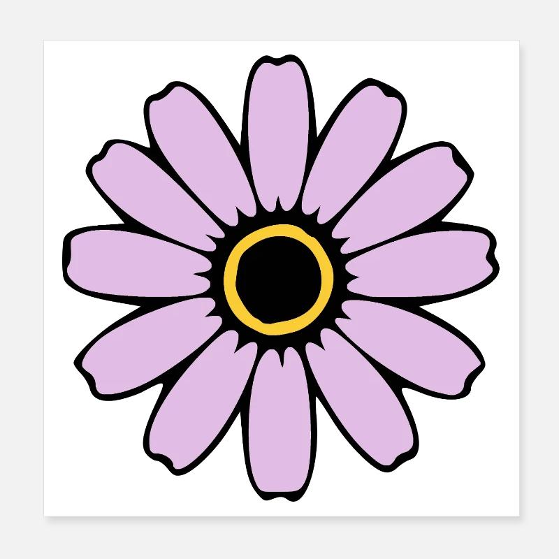 Fleurs Pastel Fleurs Fleurs Cadeau Pastel Poster 20 x 20 cm