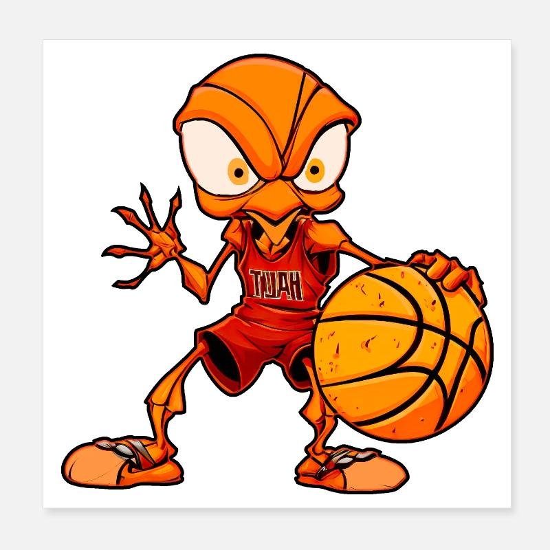 Fourmis de basket-ball Poster 20 x 20 cm
