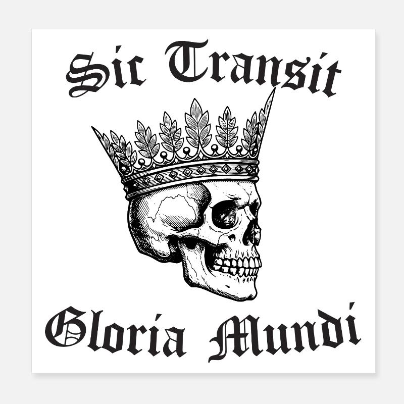 Sic Transit Gloria Mundi Gothic Tee Poster 20 x 20 cm