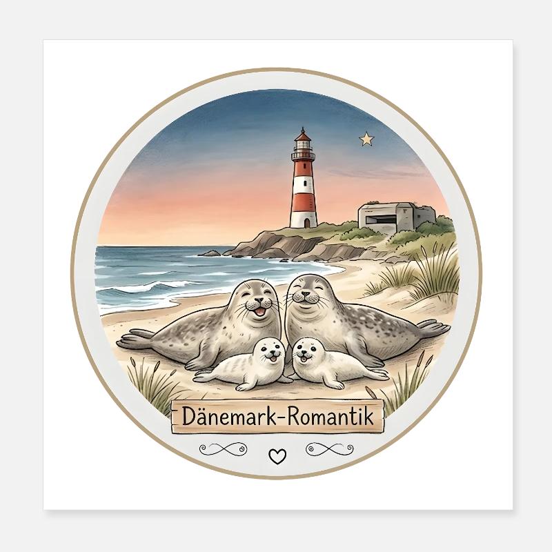 Dänemark - Romantik Poster 20x20 cm