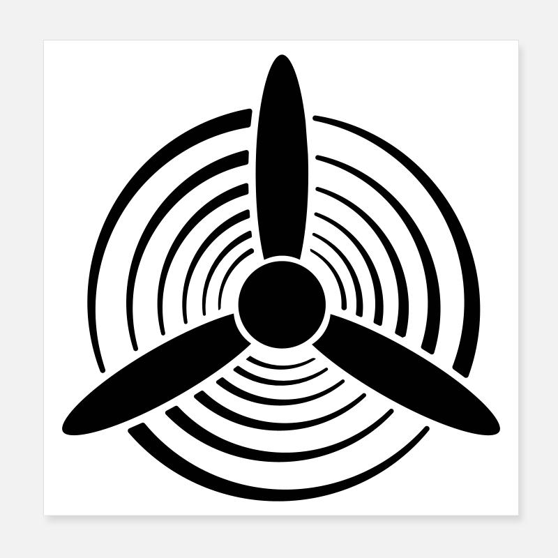 Solid Color Graphic Propeller Poster 8" x 8" (20x20 cm)