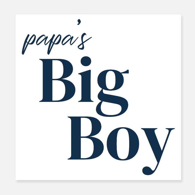 Le grand garçon de papa Poster 20 x 20 cm