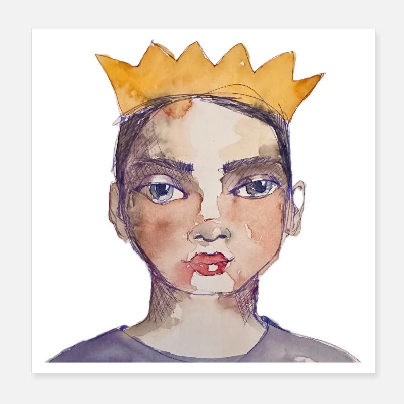 Prinzessin Poster 20x20 cm