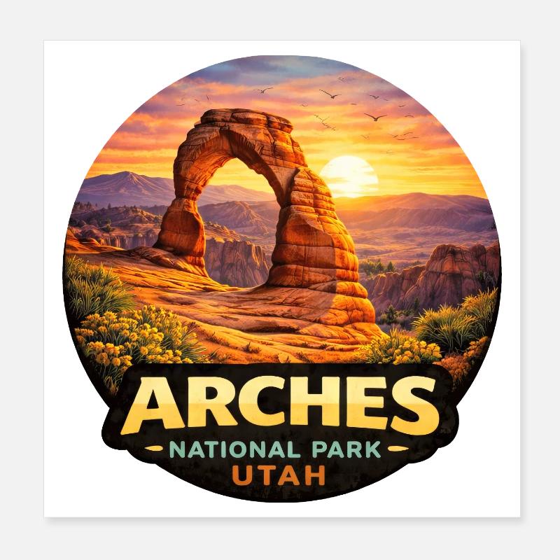 Parc national des Arches, Utah Delicate Arch Poster 20 x 20 cm