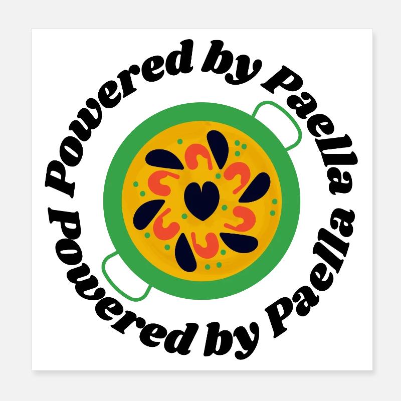 Paella Espagne Poster 20 x 20 cm