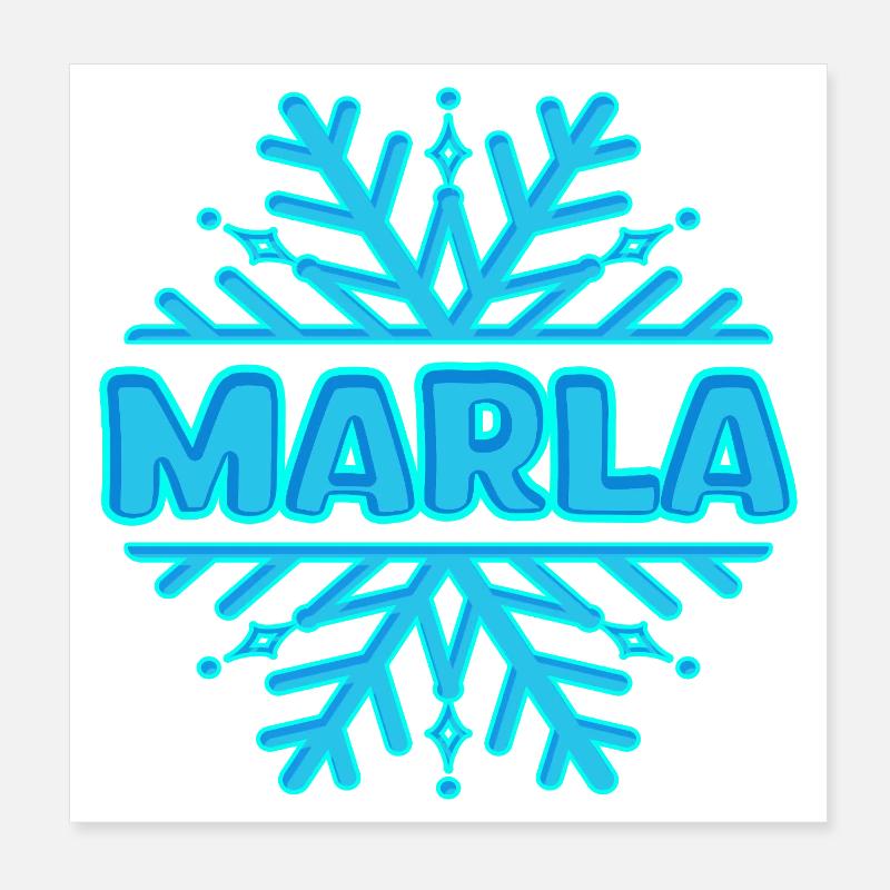 First name Marla Poster 8" x 8" (20x20 cm)