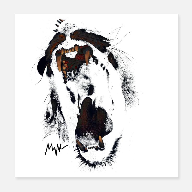 lion Poster 20 x 20 cm