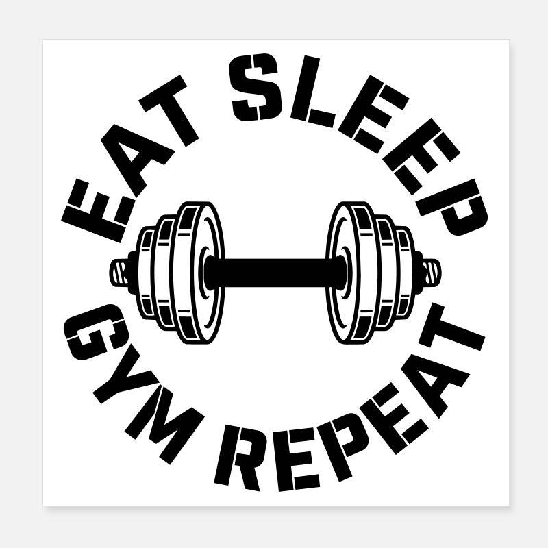Fitnessstudio Poster 20x20 cm