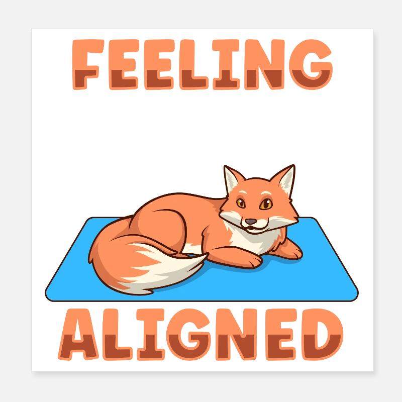 Chakra Alignment - Fox Poster 8" x 8" (20x20 cm)