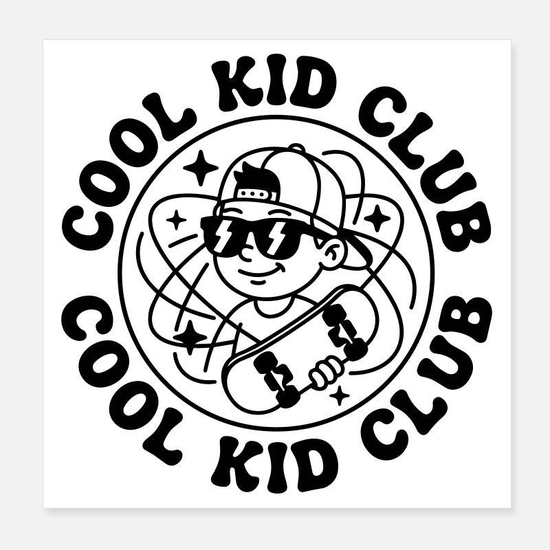 Coole Kids Poster 20x20 cm