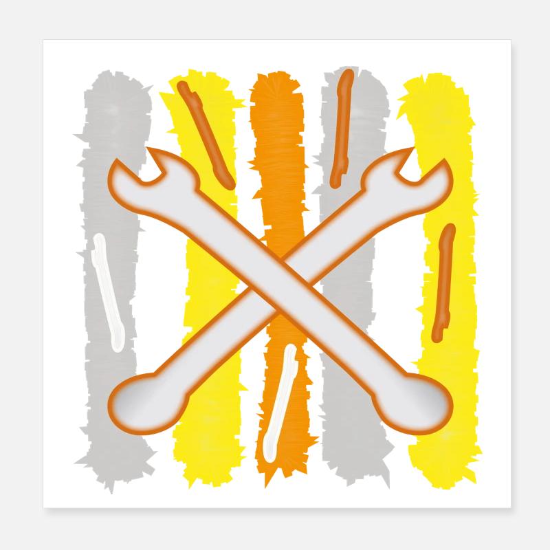Tool wrenches Poster 8" x 8" (20x20 cm)
