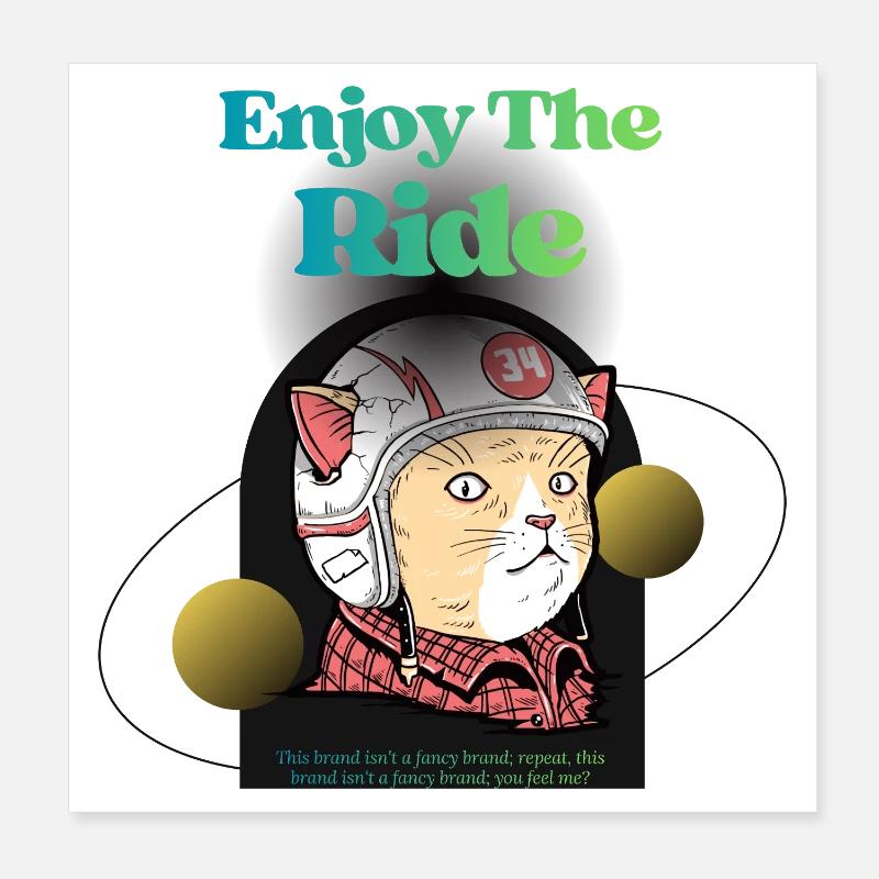 Profitez du trajet: Chat pilote Poster 20 x 20 cm