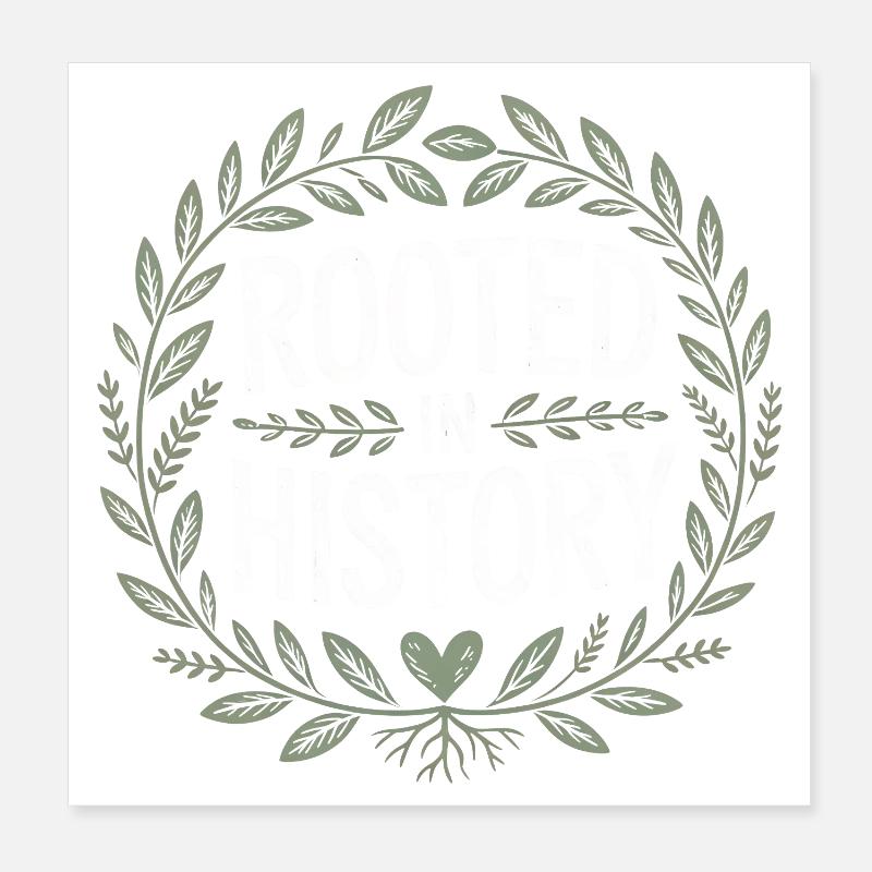 Rooted In History Emblem Poster 8" x 8" (20x20 cm)