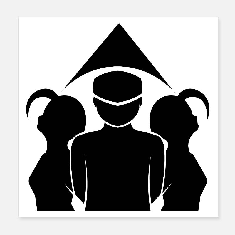 Dans l’ombre Poster 20 x 20 cm