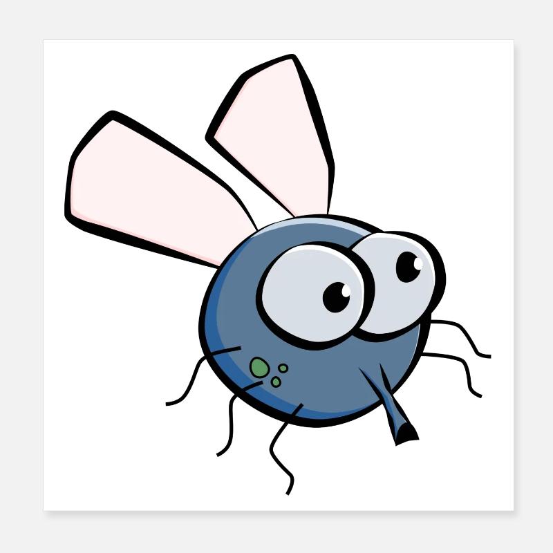 Die Fliege Poster 20x20 cm