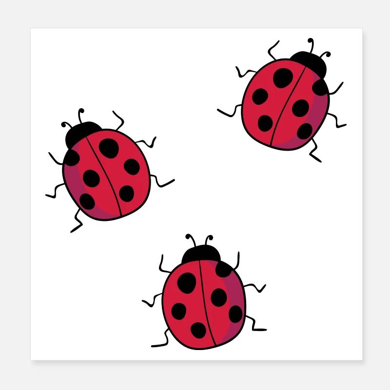 ladybug Poster 8" x 8" (20x20 cm)
