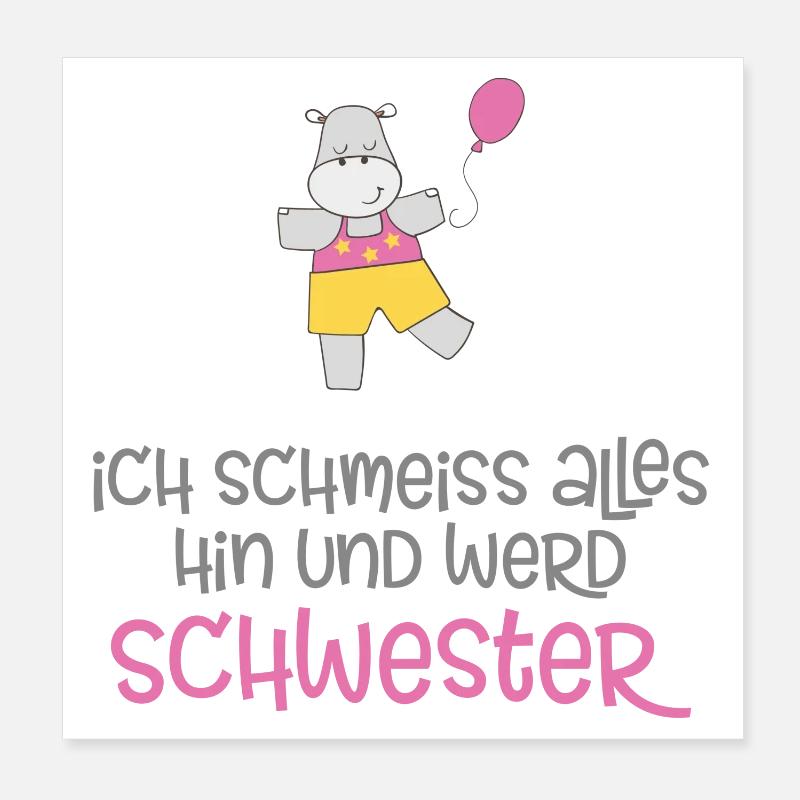 Schwester Poster 20x20 cm