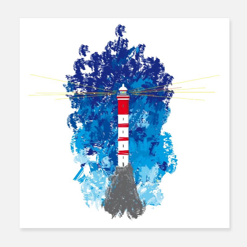 lighthouse Poster 8" x 8" (20x20 cm)