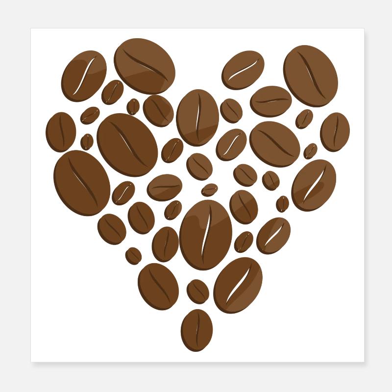 Kaffee Poster 20x20 cm