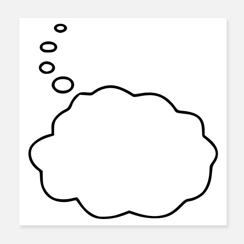 Speech Bubble / Sprechblase Poster 20x20 cm