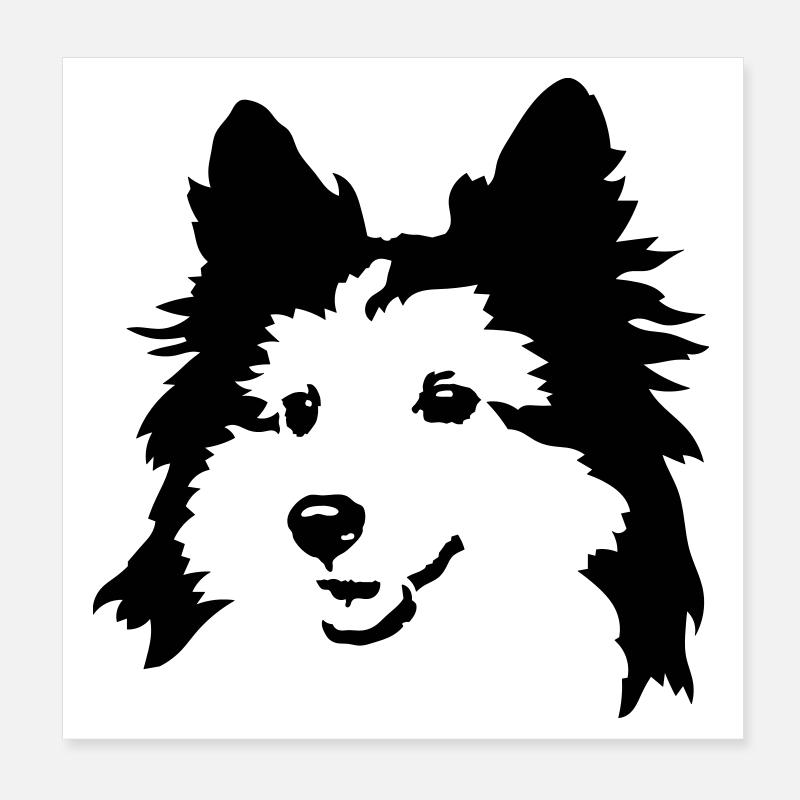 Hund Poster 20x20 cm